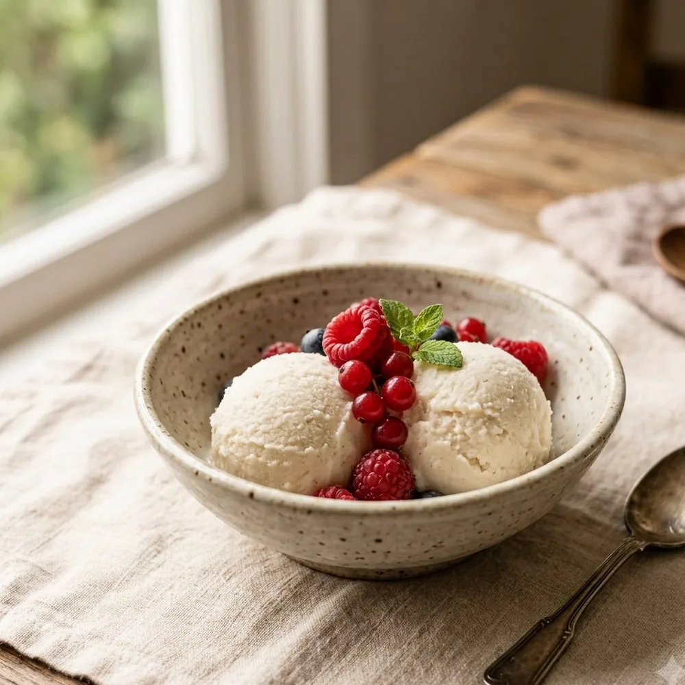 Gelado de Amazake e Baunilha