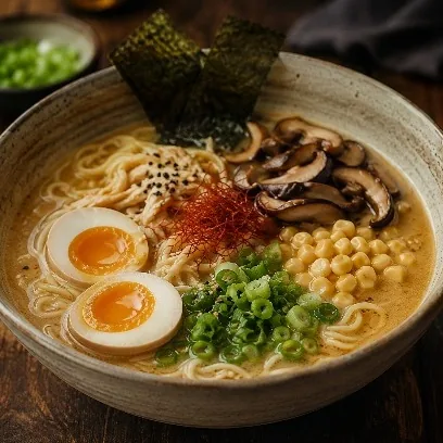 Caldo de Ramen com Miso Branco de Grão